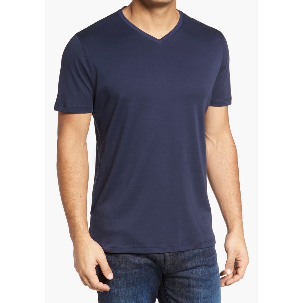 Robert Barakett Georgia Regular Fit V-Neck T-Shirt Blue Large